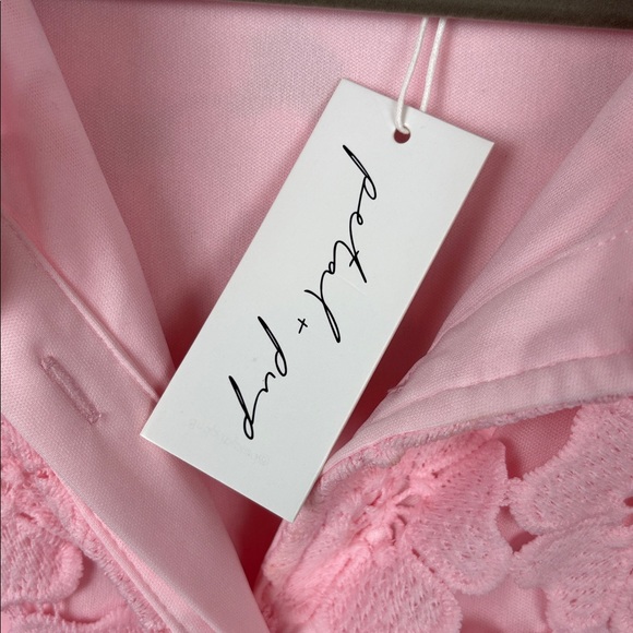 NWT Petal & Pup Tallie Button Up Pink Floral Mini Dress - 16 - Picture 6 of 9